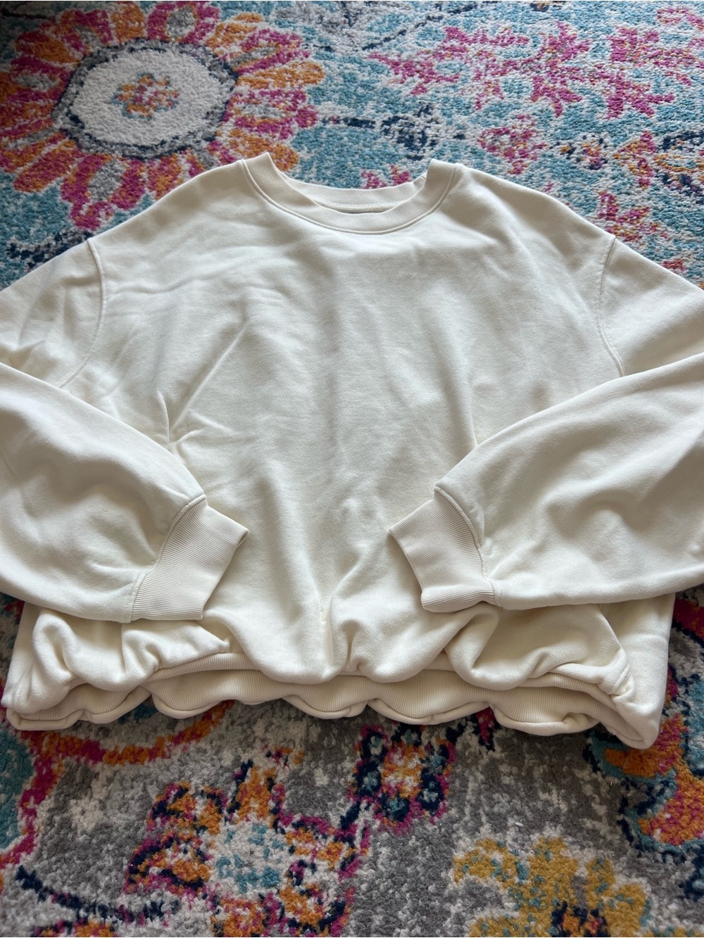 gap bubble hem sweatshirt - Picture 2 of 3